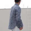 画像8: 【RE PRICE / 価格改定】小花柄リネンワイドスプレッドカラーボタンダウン長袖シャツ 【MADE IN JAPAN】『日本製』/ Upscape Audience (8)