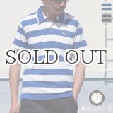 画像: 鹿の子太ボーダーエレファント刺繍ワイドスプレッドカラーポロシャツ【MADE IN JAPAN】『日本製』/ Upscape Audience