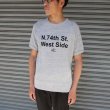 画像14: ソフトエアー裏毛"N.74th St. West Side"プリントラグラン半袖スウェットシャツ【MADE IN JAPAN】『日本製』/ Upscape Audience (14)