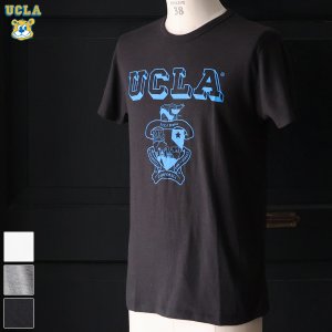 画像: 【RE PRICE / 価格改定】 UCLA"UCLA"エンブレム三素材混カレッジプリント半袖クルーネックTシャツ / Audience