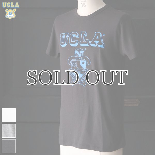 画像1: UCLA"UCLA"エンブレム三素材混カレッジプリント半袖クルーネックTシャツ / Audience (1)