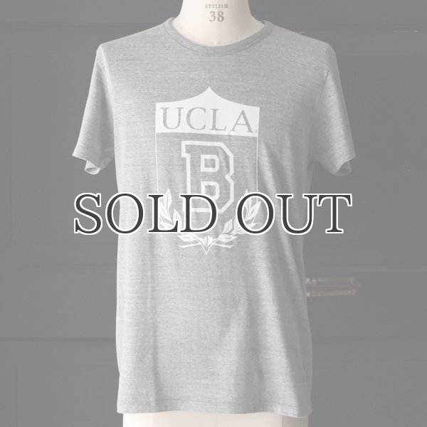 画像2: UCLA"UCLA B"エンブレム三素材混カレッジプリント半袖クルーネックTシャツ / Audience (2)