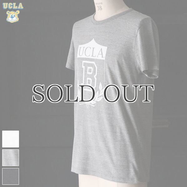 画像1: UCLA"UCLA B"エンブレム三素材混カレッジプリント半袖クルーネックTシャツ / Audience (1)