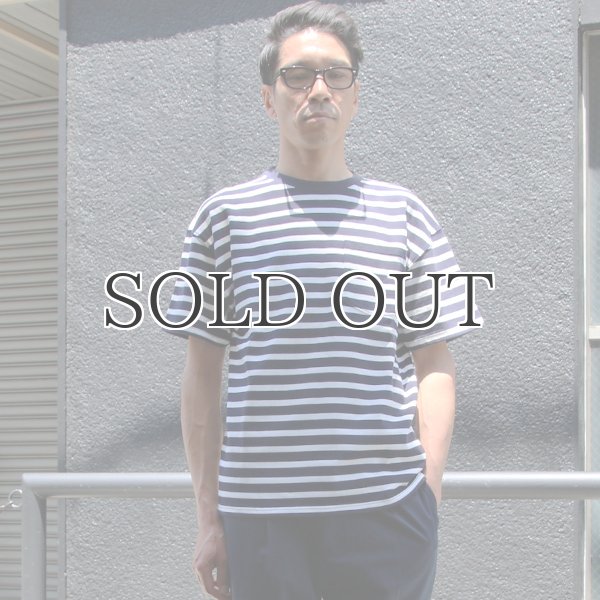 画像2: BSQボーダークルーネック胸ポケ付ビックT 【MADE IN JAPAN】『日本製』/ Upscape Audience (2)