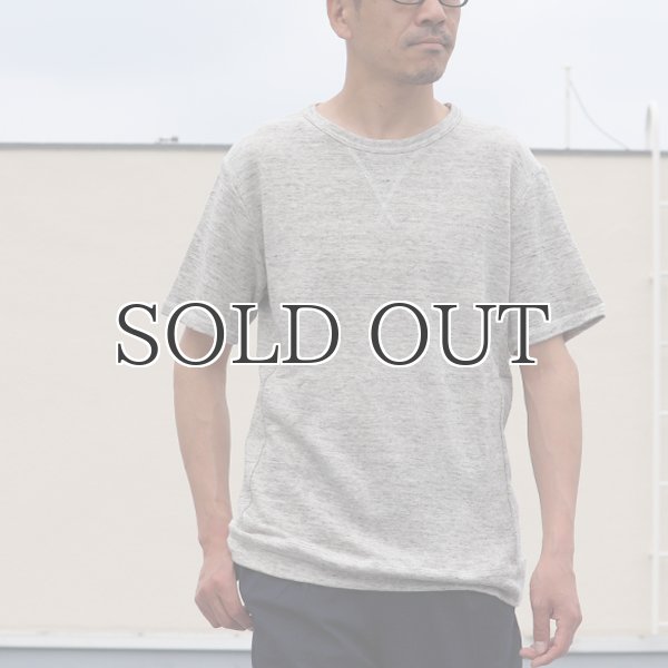 画像7: リネン裏毛ガゼットクルーネック半袖スウェット【MADE IN JAPAN】『日本製』/ Upscape Audience (7)