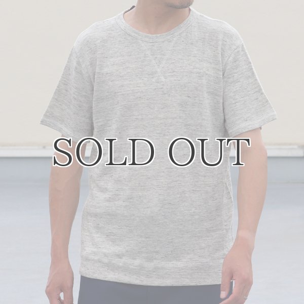 画像3: リネン裏毛ガゼットクルーネック半袖スウェット【MADE IN JAPAN】『日本製』/ Upscape Audience (3)