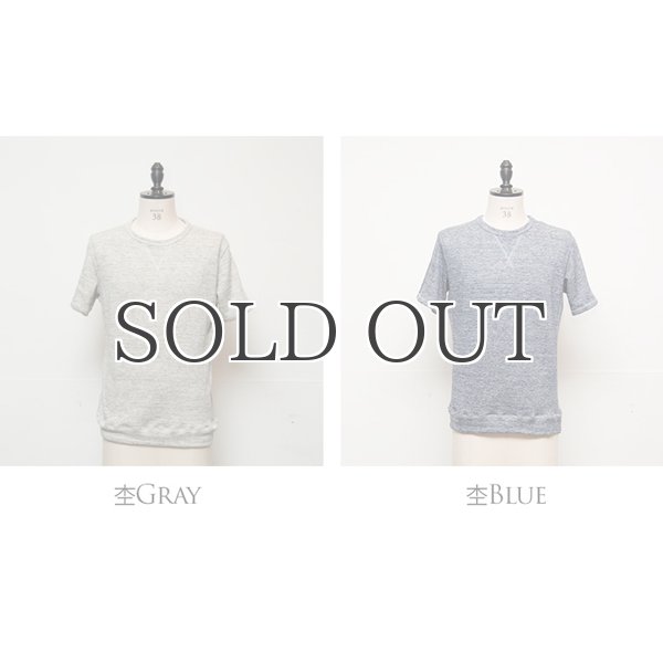 画像12: リネン裏毛ガゼットクルーネック半袖スウェット【MADE IN JAPAN】『日本製』/ Upscape Audience (12)