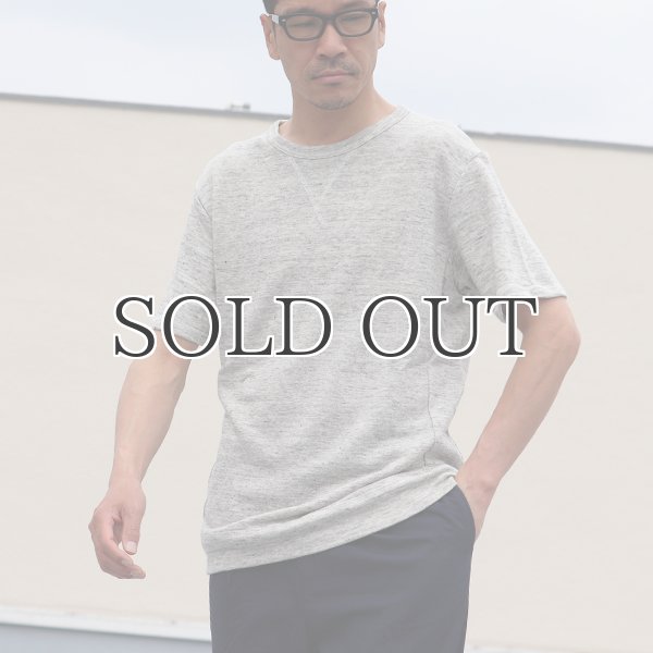 画像8: リネン裏毛ガゼットクルーネック半袖スウェット【MADE IN JAPAN】『日本製』/ Upscape Audience (8)