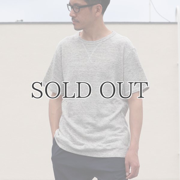 画像9: リネン裏毛ガゼットクルーネック半袖スウェット【MADE IN JAPAN】『日本製』/ Upscape Audience (9)
