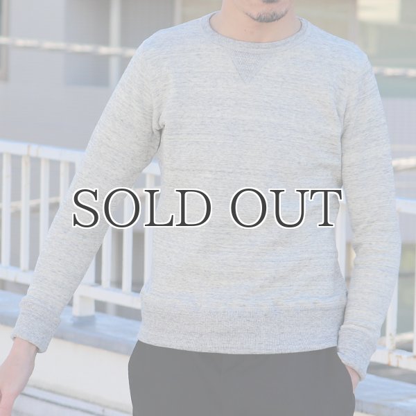 画像4: 度詰裏毛ガゼットプロテクトボッシュクルーネック長袖スウェット【MADE IN JAPAN】『日本製』/ Upscape Audience (4)