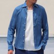 画像3: 【RE PRICE / 価格改定】麻混デニムワイドスプレッド長袖シャツ【MADE IN JAPAN】『日本製』/ Upscape Audience (3)