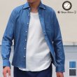画像1: 【RE PRICE / 価格改定】麻混デニムワイドスプレッド長袖シャツ【MADE IN JAPAN】『日本製』/ Upscape Audience (1)