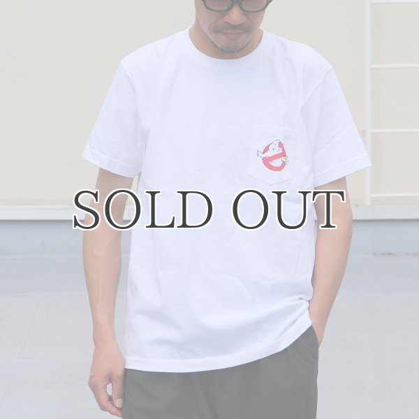 画像3: Ghost Busters "Michael C. Gross Logo-I" 7.1oz米綿丸胴オールドプリントクルーネックポケットT / Audience (3)