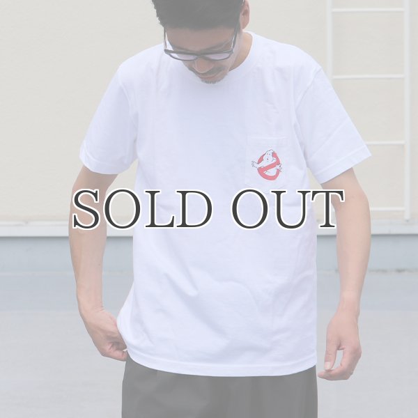 画像5: Ghost Busters "Michael C. Gross Logo-I" 7.1oz米綿丸胴オールドプリントクルーネックポケットT / Audience (5)