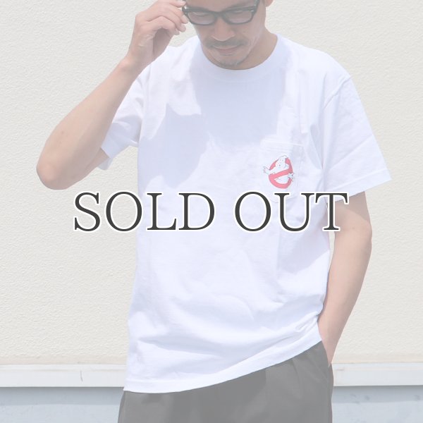 画像6: Ghost Busters "Michael C. Gross Logo-I" 7.1oz米綿丸胴オールドプリントクルーネックポケットT / Audience (6)