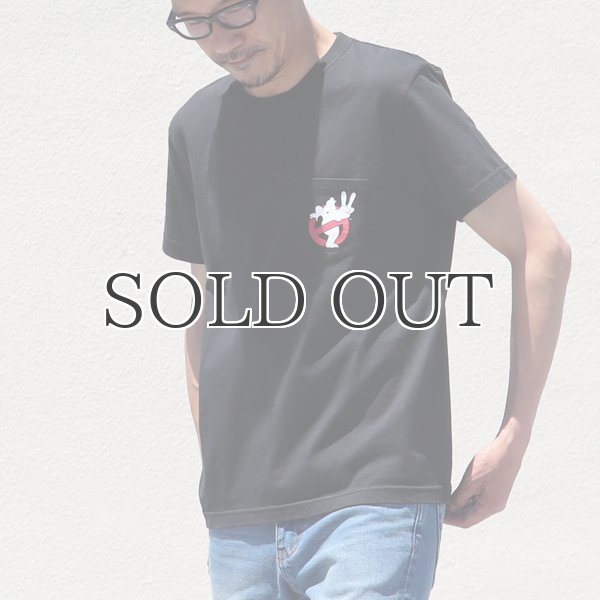 画像4: Ghost Busters "Michael C. Gross Logo-II" 7.1oz米綿丸胴オールドプリントクルーネックポケットT / Audience (4)