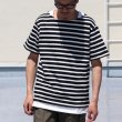 画像6: 【RE PRICE/価格改定】Basque 10オンス ( バスク天竺 )無地＆ボーダーボートネックレイヤード半袖カットソー【MADE IN JAPAN】『日本製』/ Upscape Audience (6)