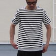 画像9: 【RE PRICE/価格改定】Basque 10オンス ( バスク天竺 )無地＆ボーダーボートネックレイヤード半袖カットソー【MADE IN JAPAN】『日本製』/ Upscape Audience (9)