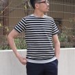画像5: 【RE PRICE/価格改定】Basque 10オンス ( バスク天竺 )無地＆ボーダーボートネックレイヤード半袖カットソー【MADE IN JAPAN】『日本製』/ Upscape Audience (5)