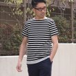 画像6: 【RE PRICE/価格改定】Basque 10オンス ( バスク天竺 )無地＆ボーダーボートネックレイヤード半袖カットソー【MADE IN JAPAN】『日本製』/ Upscape Audience (6)