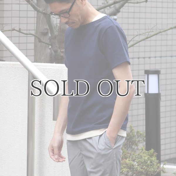 画像3: Basque 10オンス ( バスク天竺 )無地ボートネックレイヤード半袖カットソー【MADE IN JAPAN】『日本製』/ Upscape Audience (3)