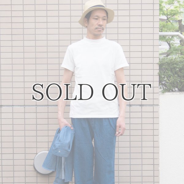 画像13: コーマ天竺モックネックロールアップ半袖カットソー【MADE IN JAPAN】『日本製』/ Upscape Audience (13)