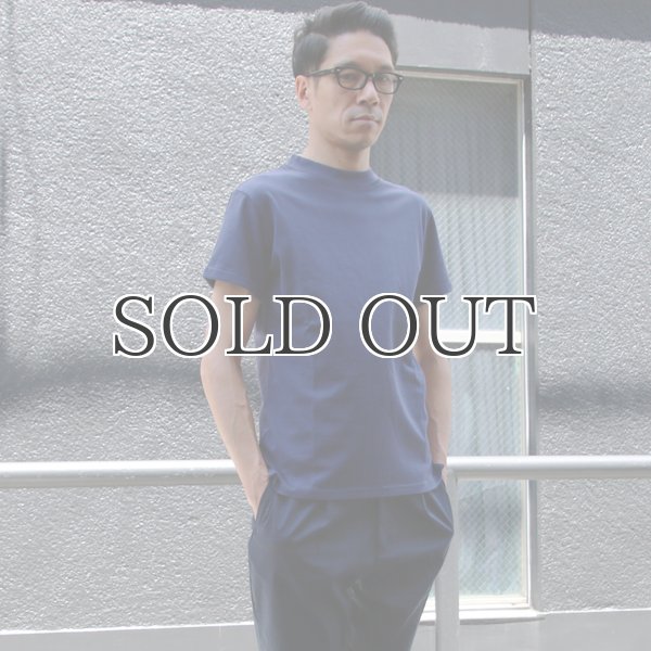 画像3: コーマ天竺モックネックロールアップ半袖カットソー【MADE IN JAPAN】『日本製』/ Upscape Audience (3)