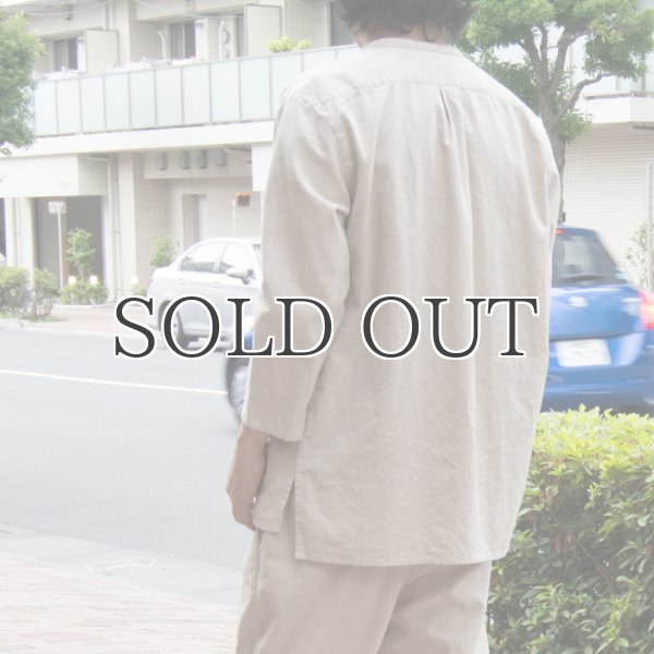 画像3: コットンリネンキャンバスマオカラークォータースリーブジャケット【MADE IN JAPAN】『日本製』【送料無料】 / Upscape Audience (3)