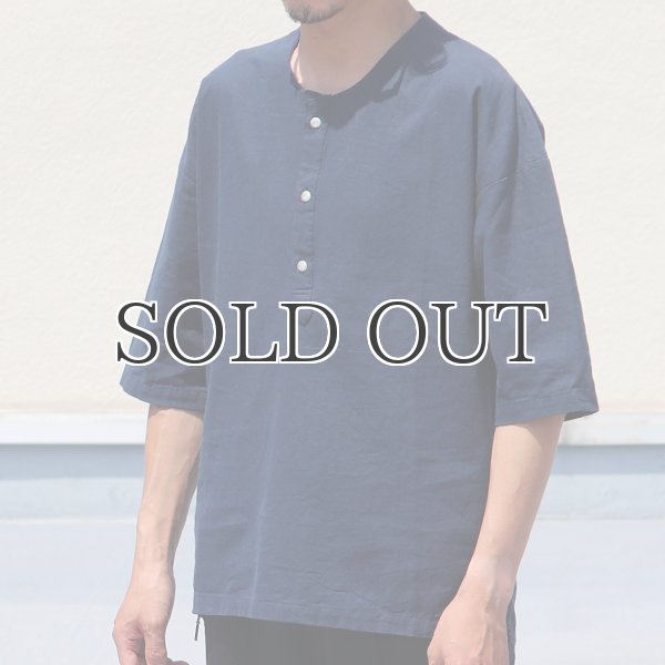 画像4: コットンリネンキャンバスジンベエTOPSシャツ【MADE IN JAPAN】『日本製』/ Upscape Audience (4)