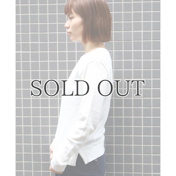 画像3: BOROライク ランダムワッフル ガゼットクルーネックニット［Lady's］【MADE IN JAPAN】『日本製』/ Upscape Audience (3)