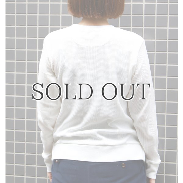 画像4: BOROライク ランダムワッフル ガゼットクルーネックニット［Lady's］【MADE IN JAPAN】『日本製』/ Upscape Audience (4)