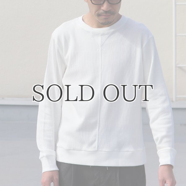 画像4: BOROライク ランダムワッフル ガゼットクルーネックニット【MADE IN JAPAN】『日本製』/ Upscape Audience (4)