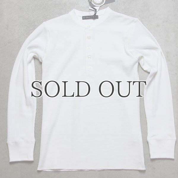 画像12: BOROライク ランダムワッフル ランダム釦モックヘンリーカットソー【MADE IN JAPAN】『日本製』/ Upscape Audience (12)