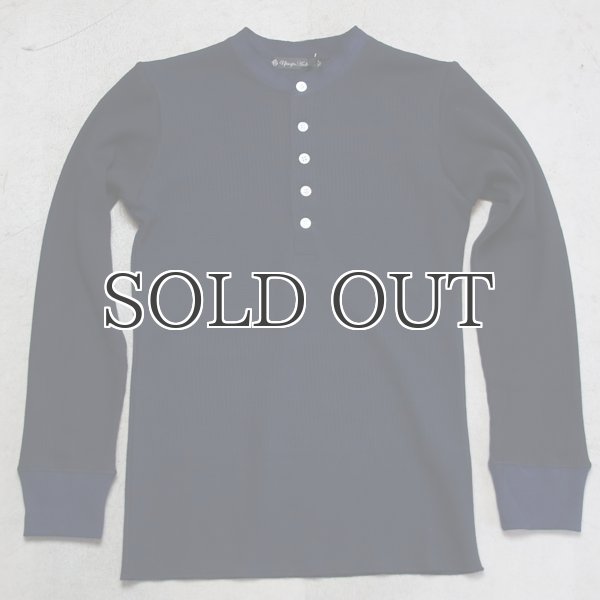 画像13: BOROライク ランダムワッフル ランダム釦モックヘンリーカットソー【MADE IN JAPAN】『日本製』/ Upscape Audience (13)