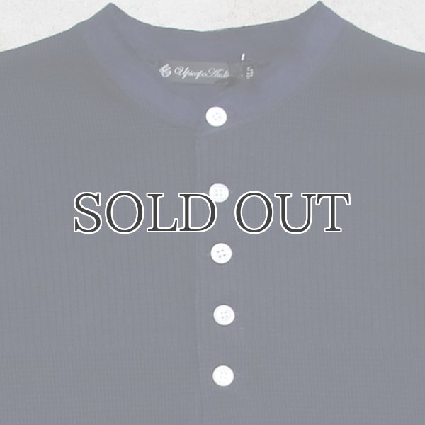 画像14: BOROライク ランダムワッフル ランダム釦モックヘンリーカットソー【MADE IN JAPAN】『日本製』/ Upscape Audience (14)