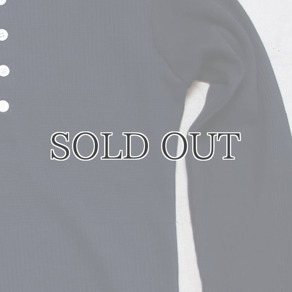 画像16: BOROライク ランダムワッフル ランダム釦モックヘンリーカットソー【MADE IN JAPAN】『日本製』/ Upscape Audience (16)