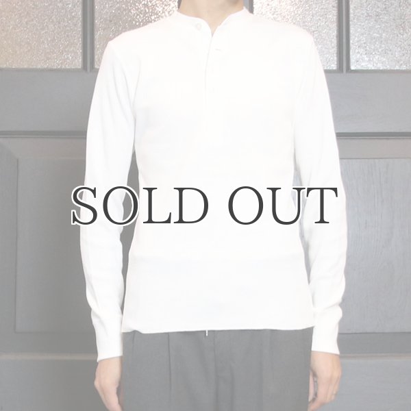 画像10: BOROライク ランダムワッフル ランダム釦モックヘンリーカットソー【MADE IN JAPAN】『日本製』/ Upscape Audience (10)