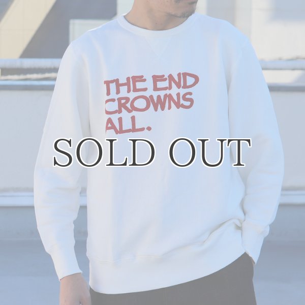 画像4: 【RE PRICE/価格改定】オールドプリント"The End Crowns All."ヴィンテージガゼットクルーネックスウェット / Audience (4)