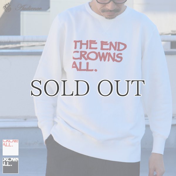 画像1: 【RE PRICE/価格改定】オールドプリント"The End Crowns All."ヴィンテージガゼットクルーネックスウェット / Audience (1)