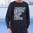 画像2: 【RE PRICE/価格改定】オールドプリント"Constant Dripping Wears Away A Stone."ヴィンテージガゼットクルーネックスウェット / Audience (2)