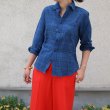 画像2: 【RE PRICE / 価格改定】ワイドスプレッドボタンダウンカラーインディゴネルチェック長袖シャツ【MADE IN JAPAN】『日本製』  / Upscape Audience (2)