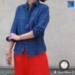 画像1: 【RE PRICE / 価格改定】ワイドスプレッドボタンダウンカラーインディゴネルチェック長袖シャツ【MADE IN JAPAN】『日本製』  / Upscape Audience (1)