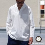 画像: コットンクロススキッパーカラープルオーバーポケ付9分袖_Shirts【MADE IN JAPAN】『日本製』 / Upscape Audience