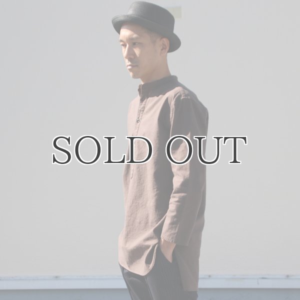 画像16: ソフトリネンキャンバスプルオーバーシャツバンドカラーオーバーサイズ9Sシャツ【MADE IN JAPAN】『日本製』/ Upscape Audience (16)