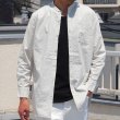画像4: 【RE PRICE / 価格改定】インディゴサッカーストライプバンドカラーオーバサイズロング長袖_Shirts【MADE IN JAPAN】『日本製』/ Upscape Audience (4)