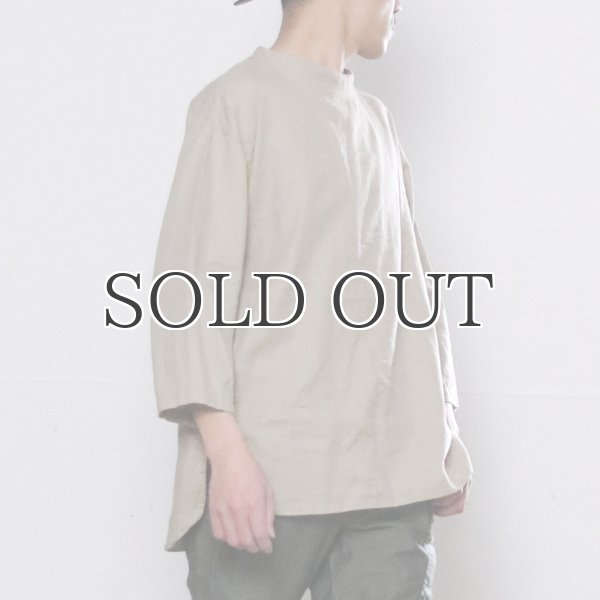 画像16: 綿麻ツイル ボトルネック サドルヘムラウンド7/SビックシャツTEE【MADE IN JAPAN】『日本製』/ Upscape Audience (16)