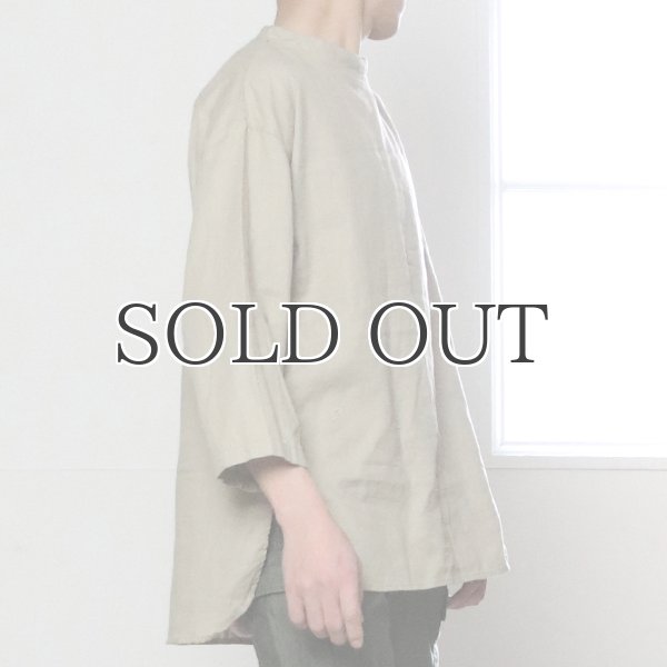 画像9: 綿麻ツイル ボトルネック サドルヘムラウンド7/SビックシャツTEE【MADE IN JAPAN】『日本製』/ Upscape Audience (9)