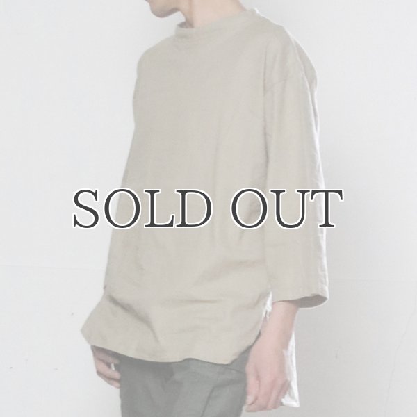 画像10: 綿麻ツイル ボトルネック サドルヘムラウンド7/SビックシャツTEE【MADE IN JAPAN】『日本製』/ Upscape Audience (10)
