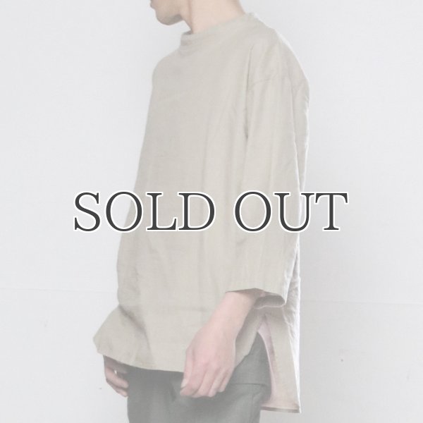 画像11: 綿麻ツイル ボトルネック サドルヘムラウンド7/SビックシャツTEE【MADE IN JAPAN】『日本製』/ Upscape Audience (11)