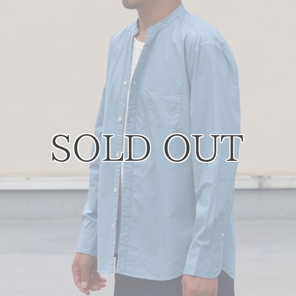 画像4: タイプライターVネックバンドカラー L/S シャツ【MADE IN JAPAN】『日本製』/ Upscape Audience (4)